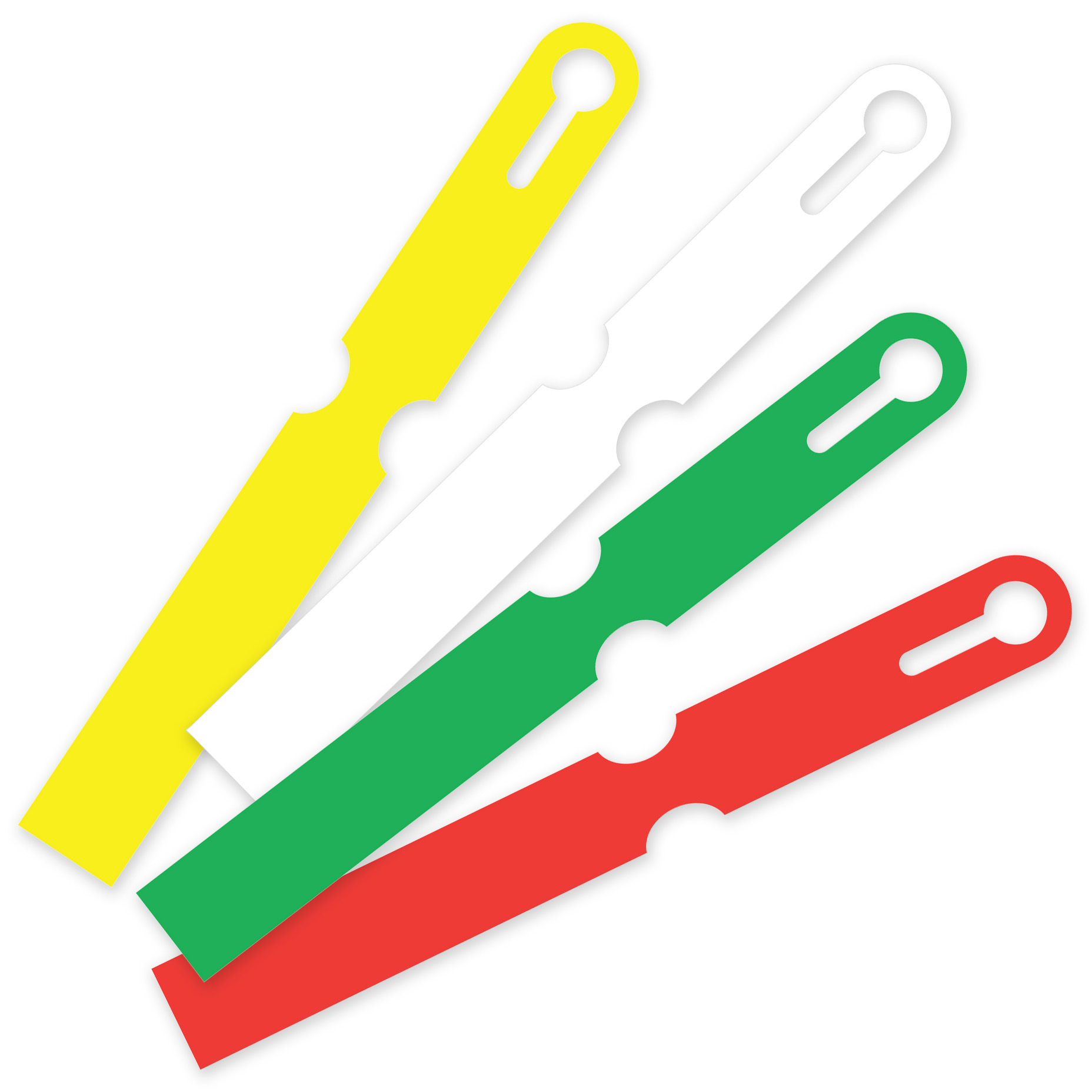 Label 286x32 mm in green, yellow, red and white